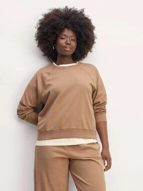 Everlane Tan Crewneck Pullover Sweatshirt
